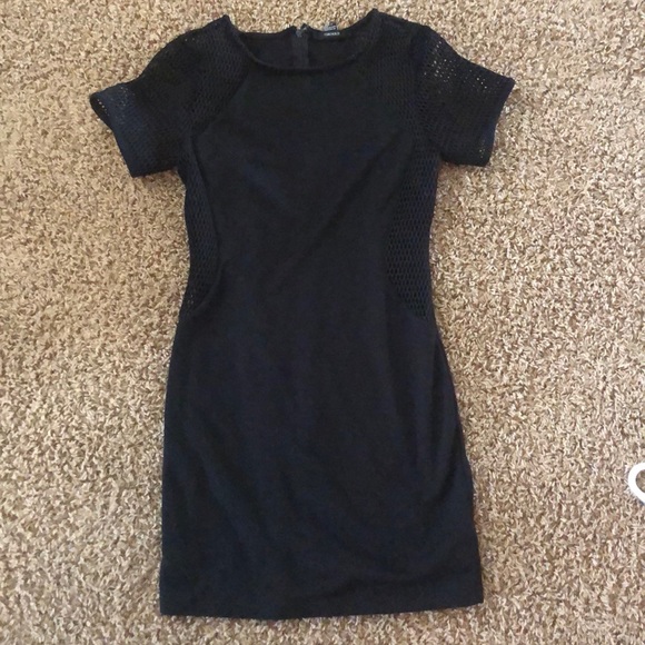 Forever 21 mesh sides and sleeve black dress - Picture 1 of 4